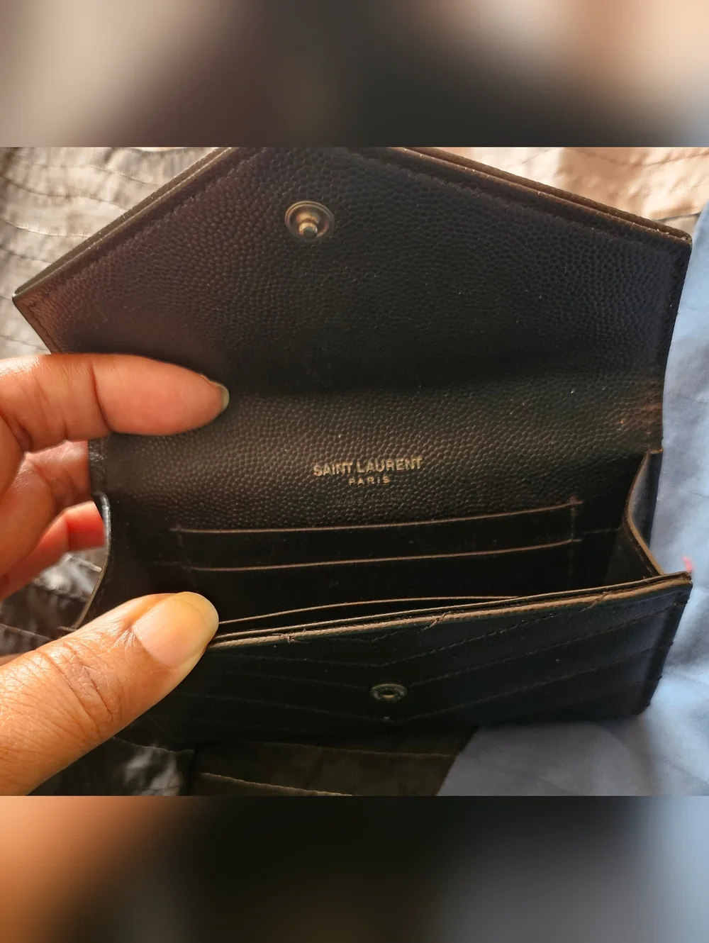 Saint LaurentCassandre Matelass Small Envelope Wallet - Picture 9 of 9